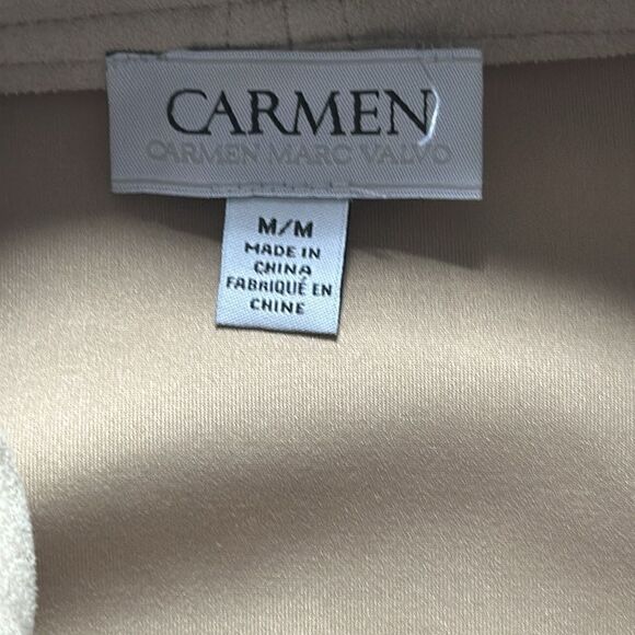 Carmen Marc Valvo Faux Suede Drape Moto Jacket! - Picture 11 of 13